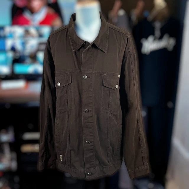 SOUTH POLE DENIM Jacket Mens XXL Brown Metal Buttons Trucker Y2K 50.00