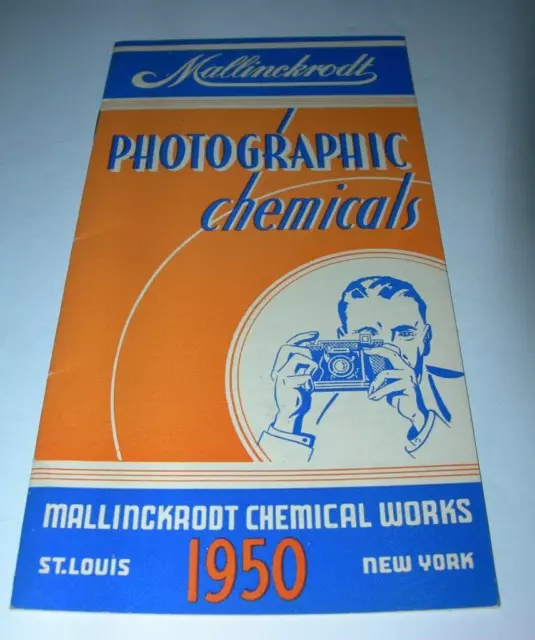 Vintage 1950 Mallinckrodt Photographic Chemicals Catolog