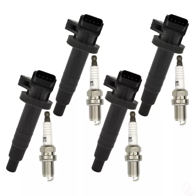 4pcs Ignition coil &Iridium Spark Plug Kit Set For Pontiac Toyota Chevrolet 1.8L