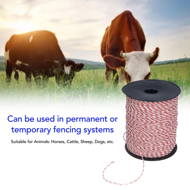 500m Electric Fence Power Wire For Farm Ranch Horses Cattle Sheep Dogs✿