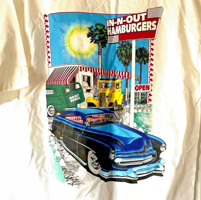 In N Out Burger Shirt Mens LG  Quality You Can Taste NWOT Classic Cars