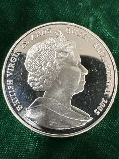 💰 BRITISH VIRGIN ISLANDS Coin 1 Dollar DOLPHINS 2005