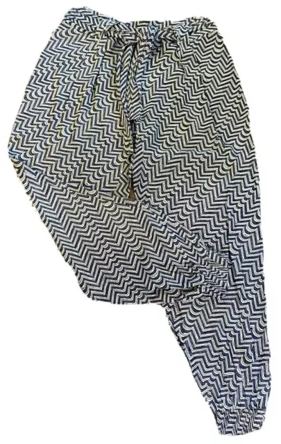 Patterson J Kinkaid womens pants Rayon elastic ankle front tie size S.    BP