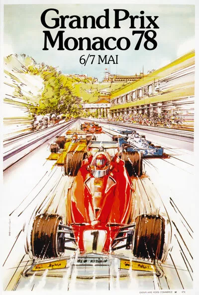 AZ11 Vintage 1978 Monaco Grand Prix Motor Racing Poster Art Re-print A4