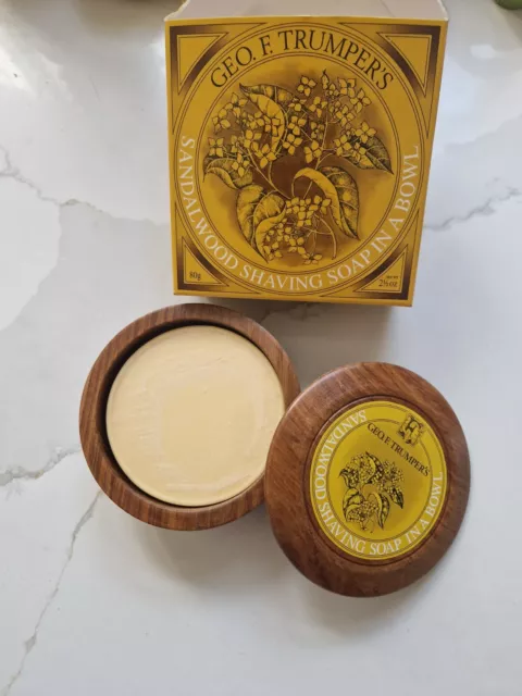 Geo F Trumper Sandalwood Traditional Mens Shaving Soap In A Bowl