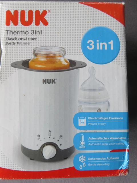 Calentador de botellas NUK 10256377 térmico 3 en 1 calentamiento descongelación mantenimiento de calor 100 vatios