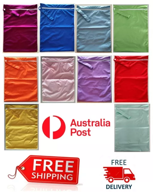 1 x Large Waterproof Kids Wet Bag 30cm x 40cm for Cloth Nappies, Books, Swimmers