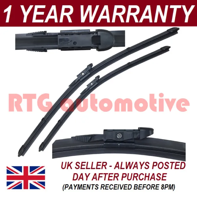 For Mg 6 2009 On Direct Fit Front Aero Wiper Blades Pair 24" + 18"