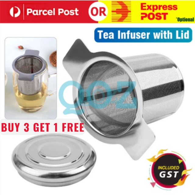 Stainless Steel Mesh Tea Infuser Metal Cup Strainer Loose Leaf Filter with Lid