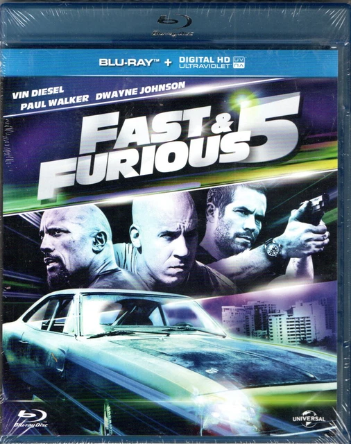 BLU-RAY + Copie digitale Fast and Furious 5  (Avec Paul Walker..) (NEUF EMBALLE)