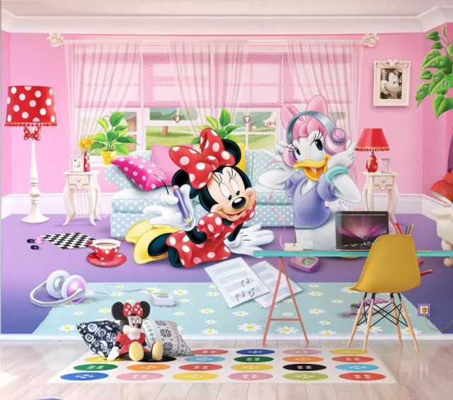 CARTA DA PARATI Disney per cameretta bambini design mouse parete  fotografica EUR 130,66 - PicClick IT