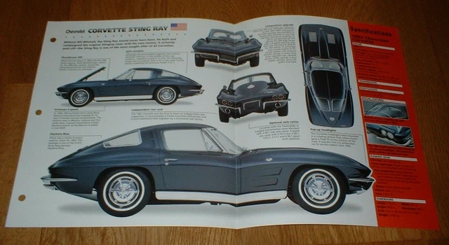 Modèle Réduit Chevrolet Corvette Stingray 1963 Rouge 1:43 Edicola - Neuf, Moulé Sous Pression