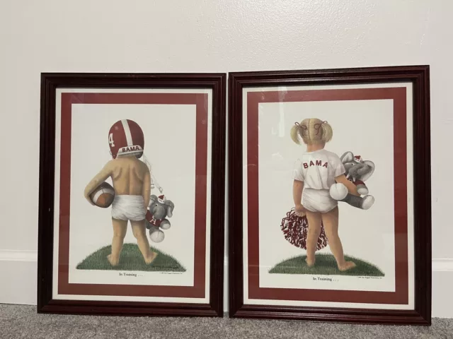 University of Alabama Football 1989 Framed Pictures Fran Baggett “In Training”