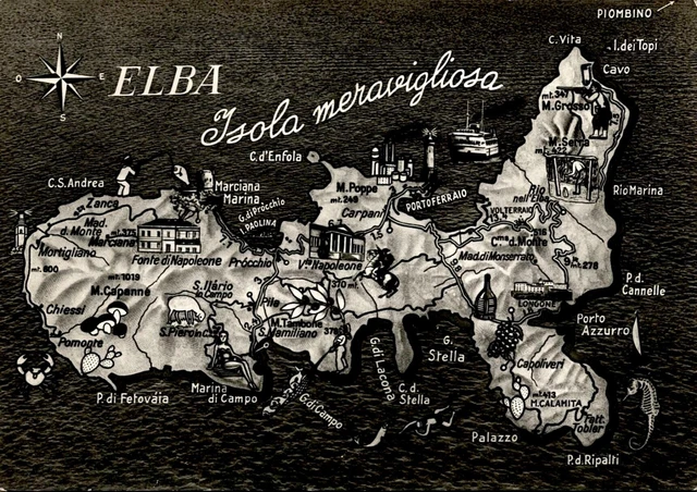 Cartolina - Elba - Isola meravigliosa - FG - NV