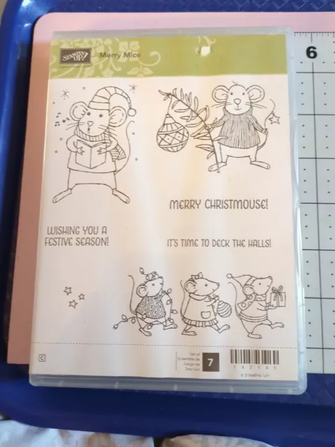 Stampin up Stamp Set Merry Mice Christmas Christmouse Caroling Lights Ornament