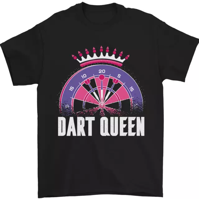 Darts Queen Funny Mens T-Shirt 100% Cotton