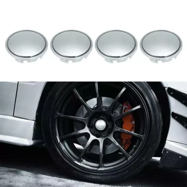 4Pcs 65mm Chrome Car Wheel Center Caps Tyre Rim Mirror Hub Cap Cover ABS Parts