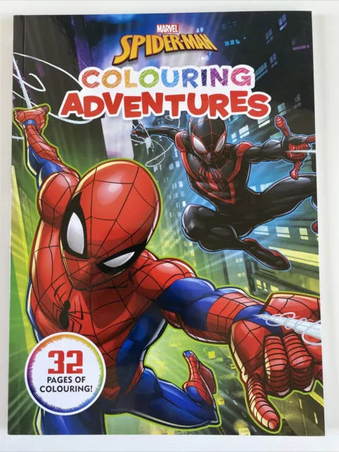 * SPIDERMAN COLOURING ADVENTURES - 32 pages Paperback Book 2018 Marvel - NEW