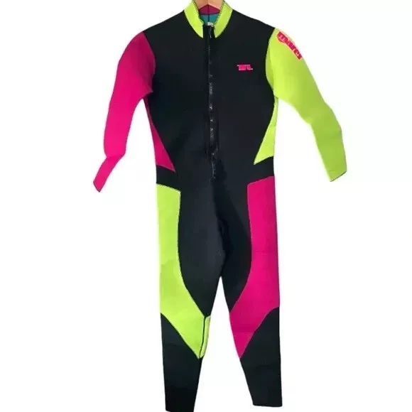 MARES Vintage 90's Neon Full Body Wetsuit Women's Size 4