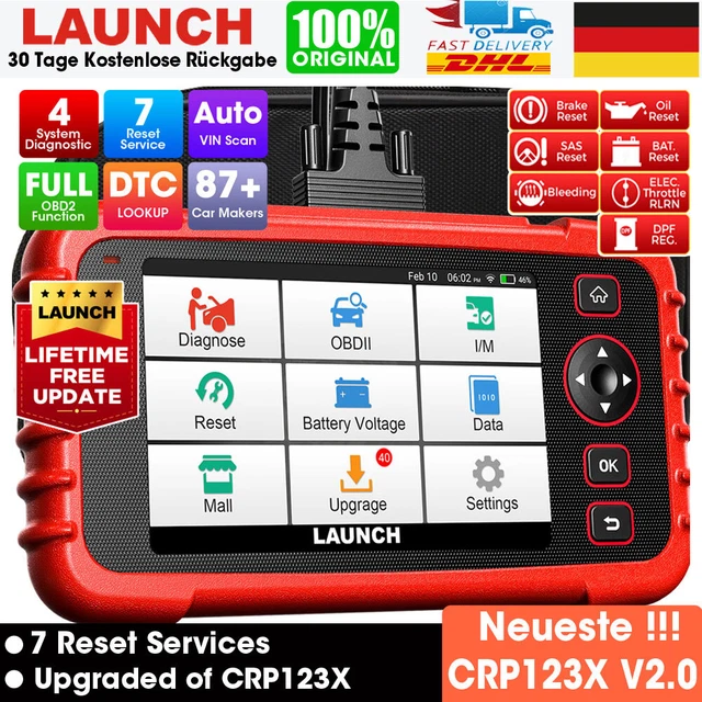 LAUNCH CRP123X V2.0 CRP123E V2.0 Outils diagnostics scanner 4 Systèmes