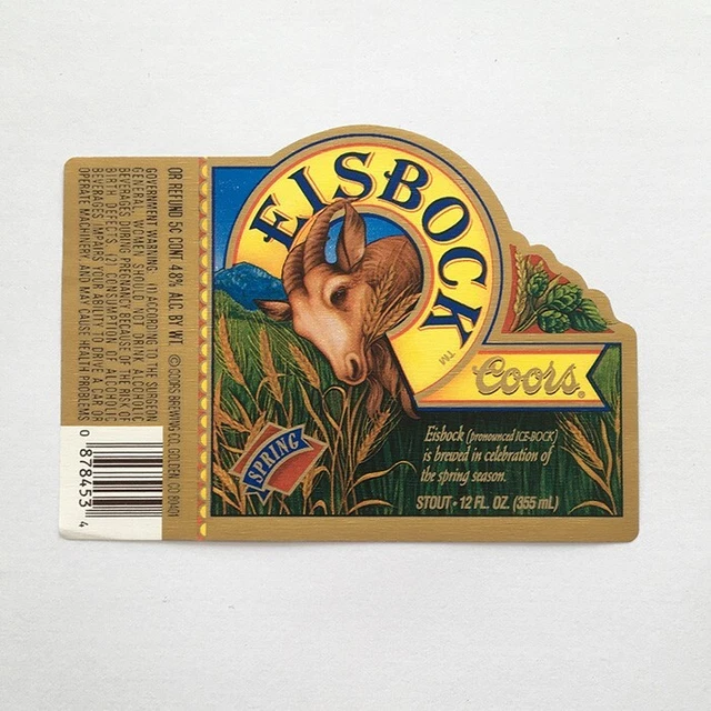 US CO beer label micro Coors brewery 12Fl.Oz Stout Eisbock Beer