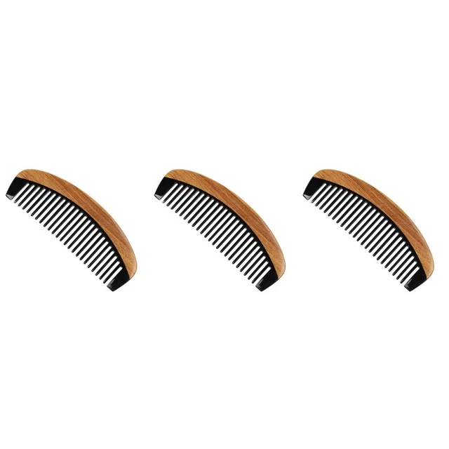 3pcs Horn Comb Teeth Wide Tooth Detangling Comb Anti-Static Horn Long Combs