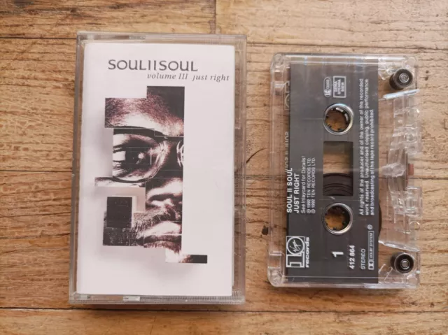 Soul Ii Soul Volume Iii Just Right Cassette Audio Tape Germany