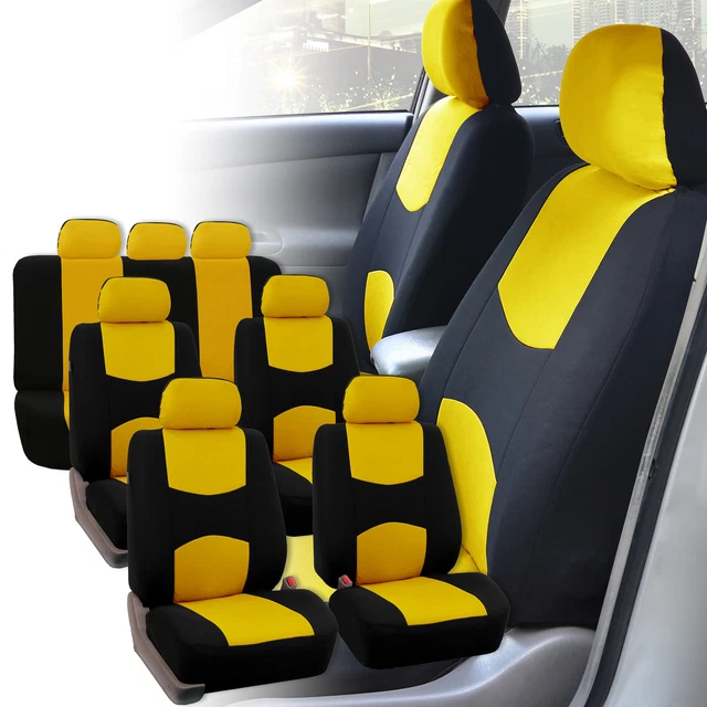 Seat Covers for 3Row 7 Seaters  SUV Van Universal Fitment Yellow Black