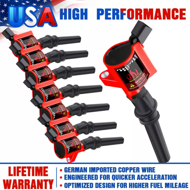 8 Ignition Coil Bobina Bujias For Ford  F150 4.6/5.4L V8 Lincoln DG508 2001-2004