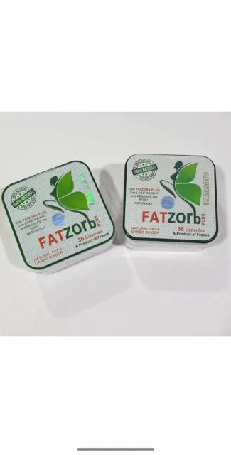 Cápsulas quemador de grasa natural Fatzorb Plus fórmula 36 para bajar de peso. 1 2