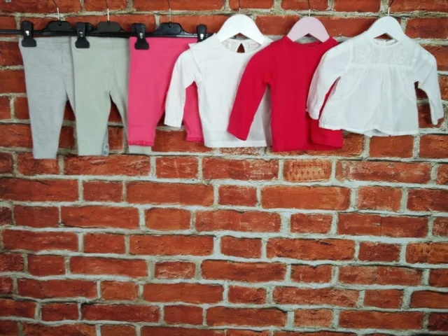 Baby Girls Bundle Age 3-6 Months Next Zara Bhs Leggings T-Shirts Plain Set 68Cm