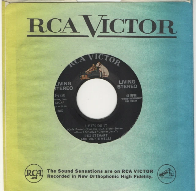 Stereo 7" Rex Stewart - Let's do it & Little Sir echo - USA 1959 - RCA 61-7620