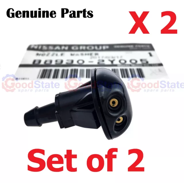 GENUINE Nissan Patrol GU Y61 Navara D22 Windscreen Spray Washer Jet Nozzle x2