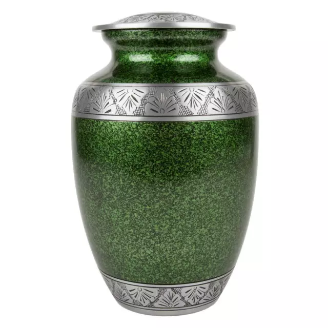 Perfect Memorials Extra Large Green Lively Leaves Cremation Urn