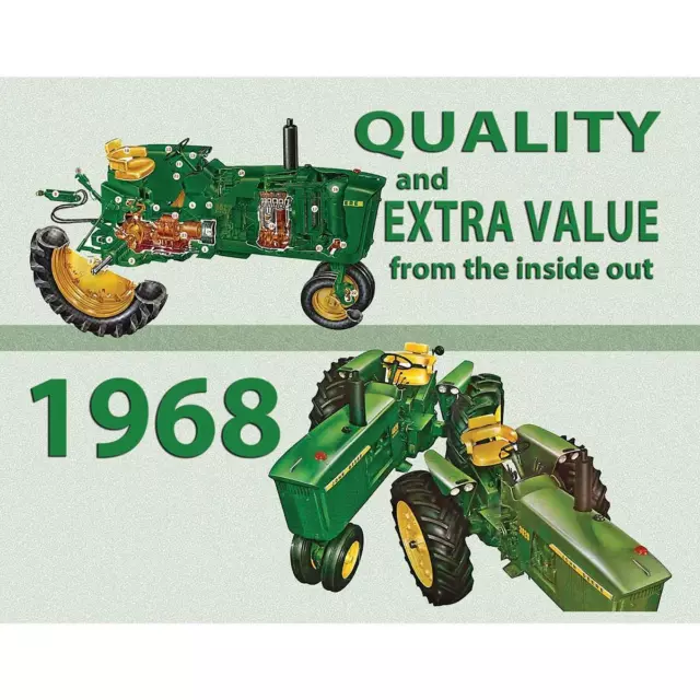 2025 VINTAGE JOHN Deere 12 Month Calendar Featuring Tractors from 1968