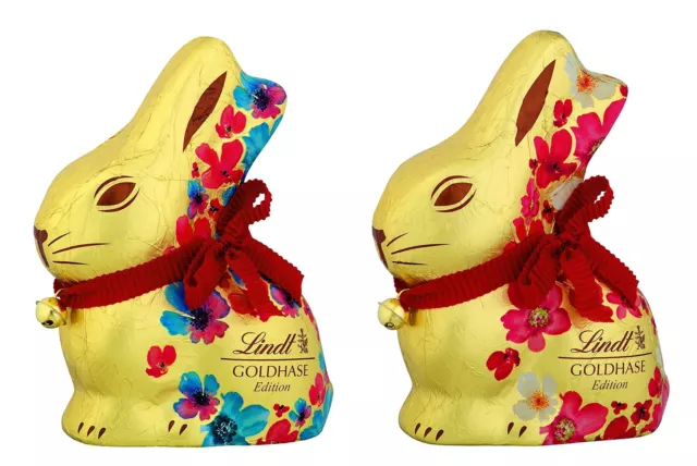 Lindt Goldhase Blumen Edition Alpenvollmilch Schokolade 200g 4er Pack