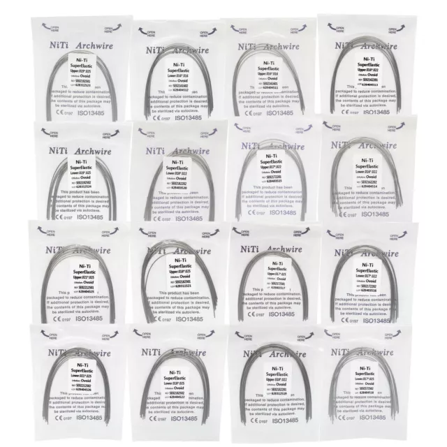 10 Packs Dental Orthodontic Rectangular Super Elastic NITI Arch Wire Ovoid Form