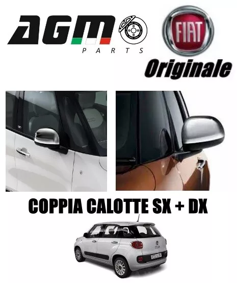 Kit Set Calotte Cromate Specchietti Esterni Sx + Dx Originale Fiat 500L 50926890