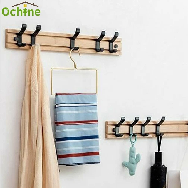 3-7 Hooks Wall Mount Coat Towel Rack Key Bag Clothes Hat Holder Hanger Organizer 2