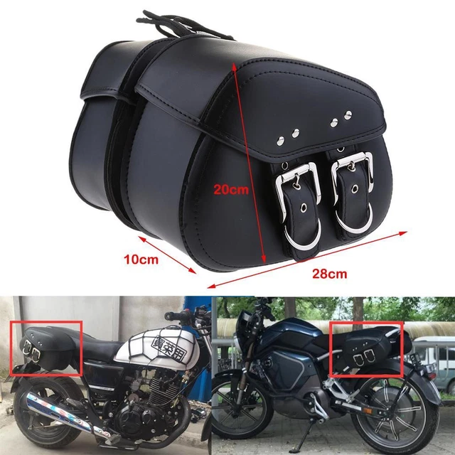 Sacoches Moto En Cuir JMB - Deux Sacoches De Selle Latérales, Style Vintage, Neuves