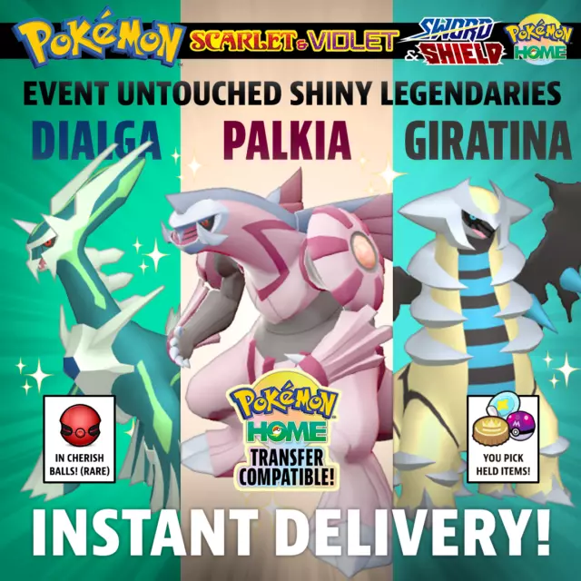 ✨ SHINY DIALGA PALKIA GIRATINA ✨ EVENT EXCLUSIVES for Pokemon Scarlet &  Violet!! $7.99 - PicClick