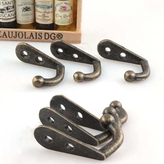 Antique Cast Iron Coat Hooks/old Vintage Hat Hanging Mini Pegs Hot NEW K6Y0