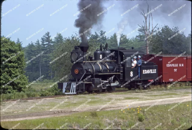 ORIG SLIDE Eaville Eisenbahnnummer 8 2-4-4T in Aktion schöner Rauch und Dampf