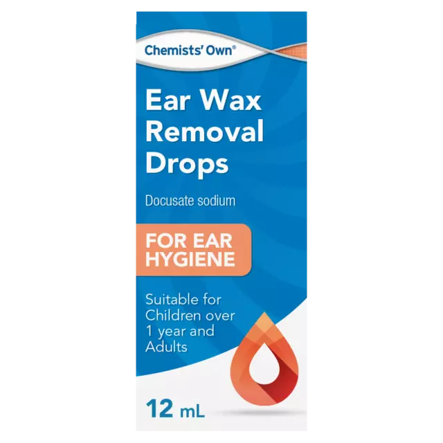 Chemists' Own Ear Wax Removal Drops 12mL Ear Hygiene Removes Earwax