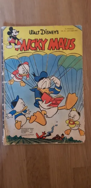 Micky Maus Heft Nr.10 von 1953 (Zustand 3-4) Original-Heft