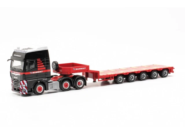 HERPA - Camion avec remorque 1+1 essieu HERMES - MAN TGX GX 6x2 - 1/87