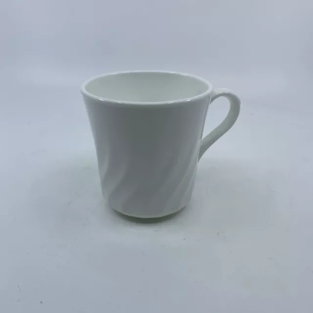 Vintage Corning Ware White Swirl Mug Coffee Tea Cup Corelle Enhancements