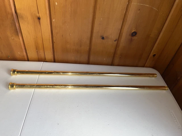 Two Antique Brass KOHLER Curtain Rods 26.25” Long