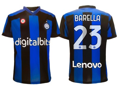 MAGLIA CALCIO INTER NICOLO' BARELLA TAGLIA 8 ANNI DA BAMBINO 2022/23 MAGLIETTA 7 