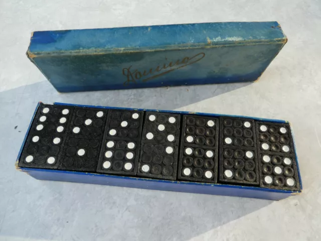 altes Domino Spiel in Original Pappschachtel